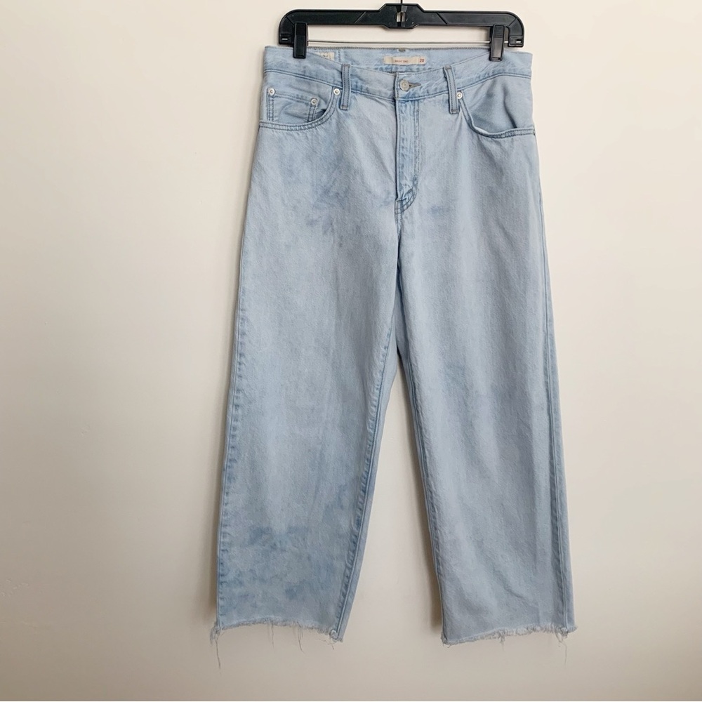 Levi’s Premium Baggy Dad Wide Leg Raw Hem Jeans Size 28